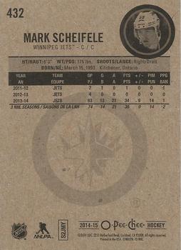 2014-15 O-Pee-Chee #432 Mark Scheifele Back
