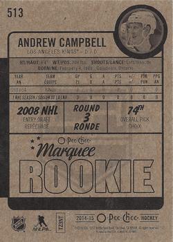 2014-15 O-Pee-Chee #513 Andrew Campbell Back