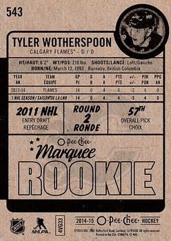2014-15 O-Pee-Chee #543 Tyler Wotherspoon Back