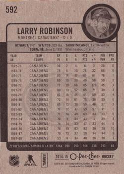 2014-15 O-Pee-Chee #592 Larry Robinson Back