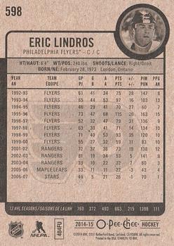 2014-15 O-Pee-Chee #598 Eric Lindros Back