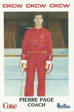1984-85 Moncton Golden Flames (AHL) Police #3 Pierre Page Front