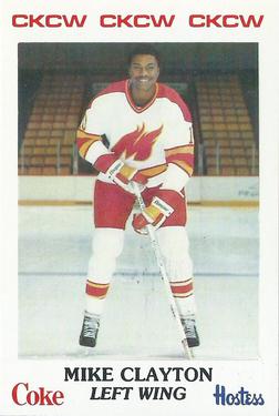 1984-85 Moncton Golden Flames (AHL) Police #12 Mike Clayton Front