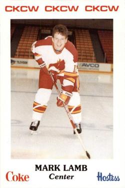 1985-86 Moncton Golden Flames (AHL) Police #7 Mark Lamb Front