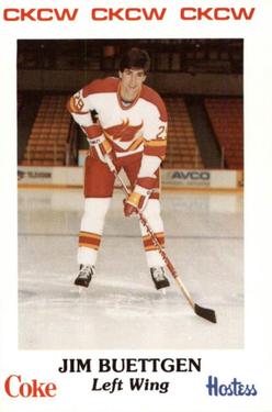 1985-86 Moncton Golden Flames (AHL) Police #13 Jim Buettgen Front