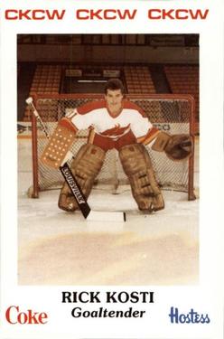 1985-86 Moncton Golden Flames (AHL) Police #15 Rick Kosti Front