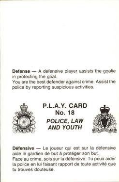 1985-86 Moncton Golden Flames (AHL) Police #18 Training Staff Back