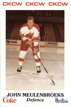 1985-86 Moncton Golden Flames (AHL) Police #21 John Meulenbroeks Front