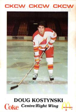 1986-87 Moncton Golden Flames (AHL) Police #4 Doug Kostynski Front
