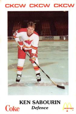 1986-87 Moncton Golden Flames (AHL) Police #13 Ken Sabourin Front