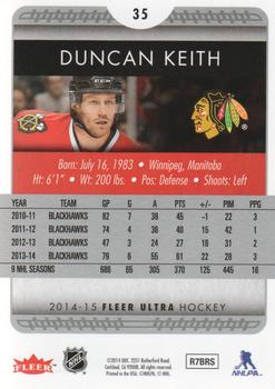 2014-15 Ultra #35 Duncan Keith Back