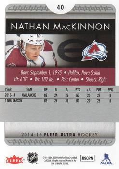 2014-15 Ultra #40 Nathan MacKinnon Back