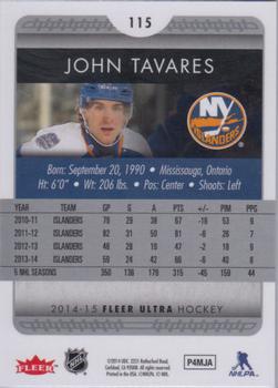 2014-15 Ultra #115b John Tavares Back
