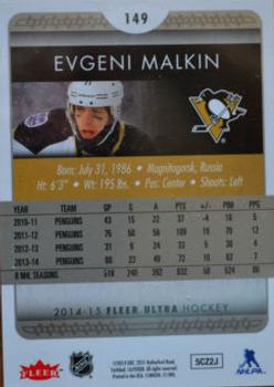 2014-15 Ultra #149b Evgeni Malkin Back