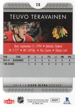 2014-15 Ultra #28 Teuvo Teravainen Back