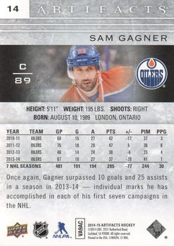 2014-15 Upper Deck Artifacts #14 Sam Gagner Back
