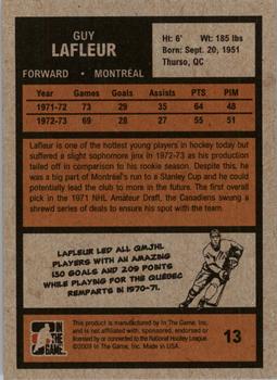 2009-10 In The Game 1972 The Year In Hockey #13 Guy Lafleur Back