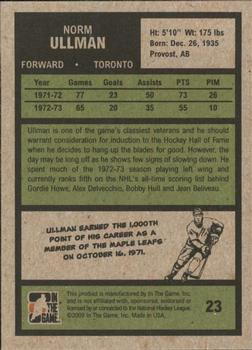2009-10 In The Game 1972 The Year In Hockey #23 Norm Ullman Back