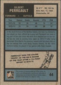 2009-10 In The Game 1972 The Year In Hockey #44 Gilbert Perreault Back