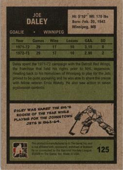 2009-10 In The Game 1972 The Year In Hockey #125 Joe Daley Back