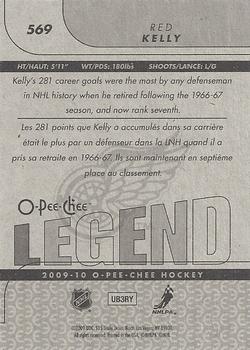2009-10 O-Pee-Chee #569 Red Kelly Back