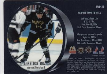 1998-99 Upper Deck Ice McDonald's #McD 25 Jason Botterill Back