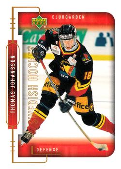1999-00 Upper Deck Swedish Hockey League #38 Thomas Johansson Front
