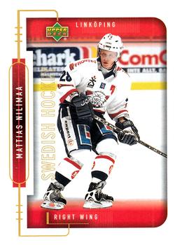 1999-00 Upper Deck Swedish Hockey League #132 Mattias Nilimaa Front