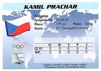 1994 Semic Jääkiekkokortit Keräilysarja (Finnish) #167 Kamil Prachar Back