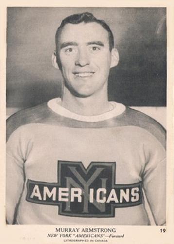 1939-40 O-Pee-Chee (V301-1) #19 Murray Armstrong Front