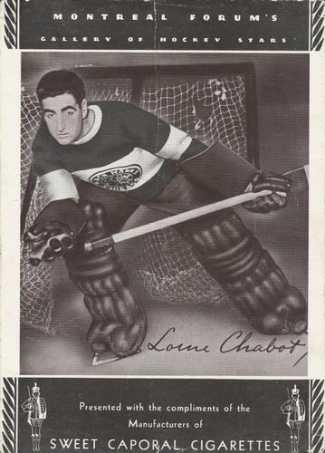 1934-35 Sweet Caporal #NNO Lorne Chabot Front