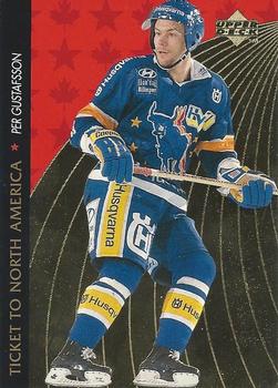 1995-96 Upper Deck Swedish Elite - Ticket to North America #NA11 Per Gustafsson Front