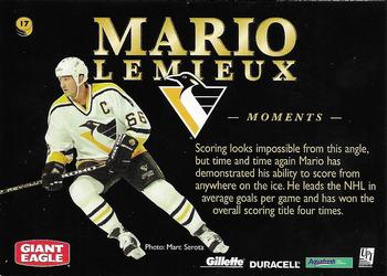 1997 Pinnacle Giant Eagle Mario's Moments #17 Mario Lemieux Back