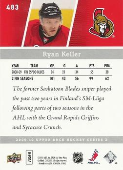 2009-10 Upper Deck #483 Ryan Keller Back