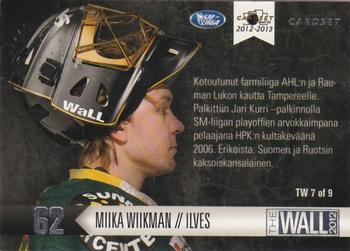 2012-13 Cardset Finland - The Wall 2012 #TW 7 Miika Wiikman Back