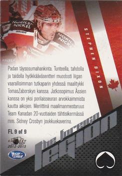 2012-13 Cardset Finland - The Foreign Legion #FL 9 Stephen Dixon Back