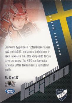 2012-13 Cardset Finland - The Foreign Legion 2 #FL 10 Joakim Eriksson Back