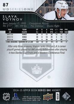 2014-15 Upper Deck #87 Slava Voynov Back
