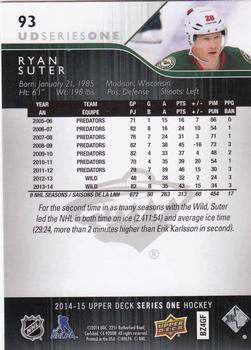 2014-15 Upper Deck #93 Ryan Suter Back