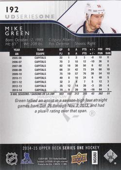 2014-15 Upper Deck #192 Mike Green Back