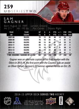 2014-15 Upper Deck #259 Sam Gagner Back
