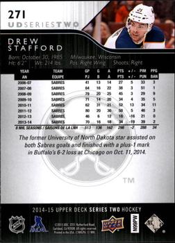 2014-15 Upper Deck #271 Drew Stafford Back