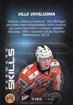 2013-14 Cardset Finland - Forward Skills #FS3 Ville Viitaluoma Back