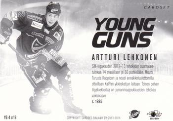 2013-14 Cardset Finland - Young Guns (Series 1) #YG 4 Artturi Lehkonen Back