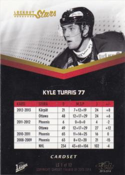 2013-14 Cardset Finland - Lockout Stars #LS1 Kyle Turris Back