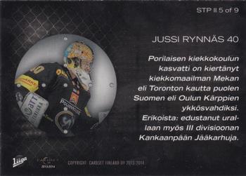 2013-14 Cardset Finland - Stopping the Puck 2 #STP II 5 Jussi Rynnäs Back