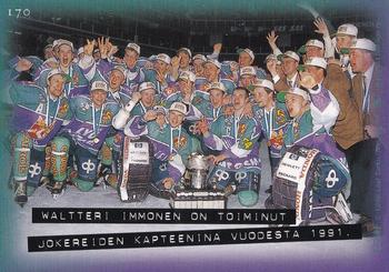 1996-97 Leaf Sisu SM-Liiga (Finnish) - Silver Foil #170 4.4. 1996 KLO 20.59 Back
