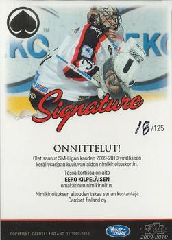 2009-10 Cardset Finland - Signature #NNO Eero Kilpeläinen Back