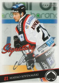 2009-10 Cardset Finland - Signature #NNO Marko Kivenmäki Front