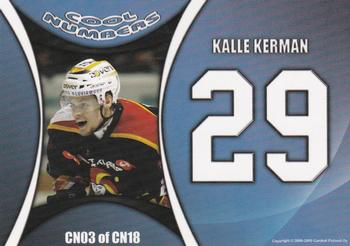2008-09 Cardset Finland - Cool Numbers Blue #CN03 Kalle Kerman Back
